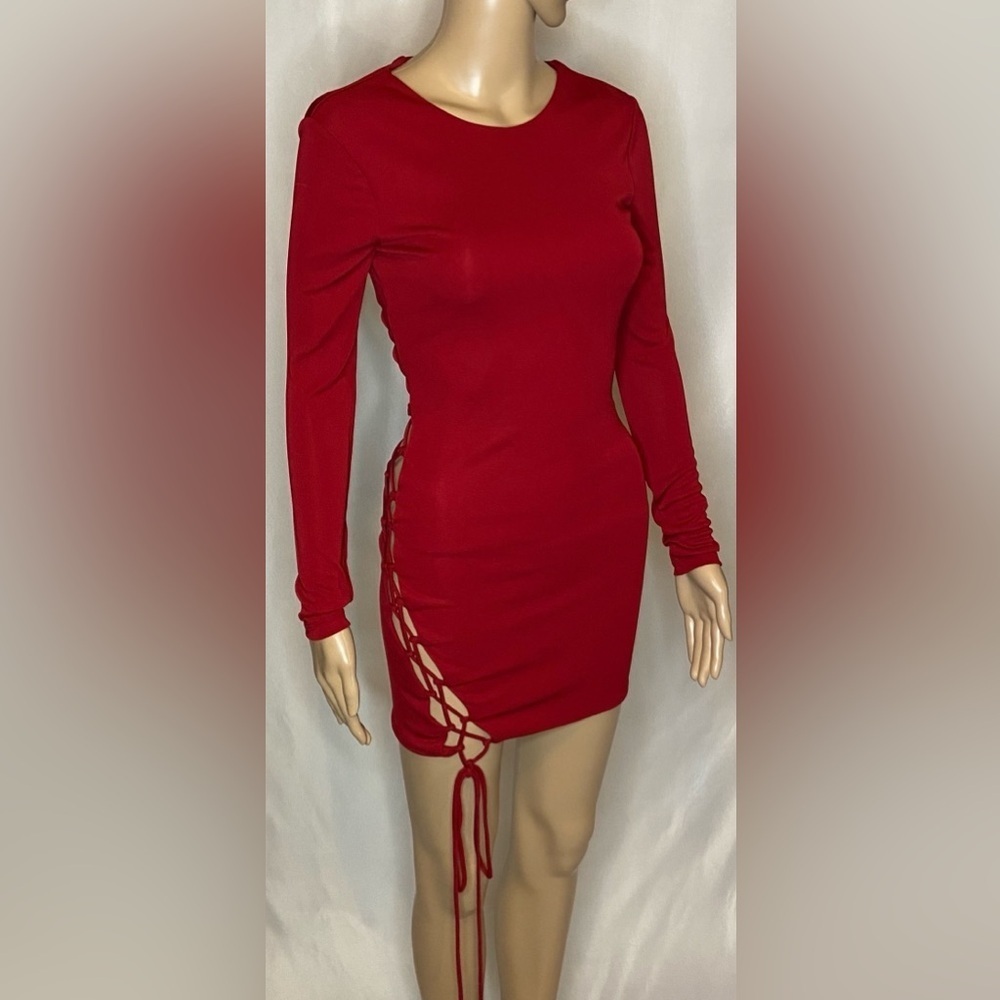 Like new Revolve Hours sexy lace up dress - Picture 3 of 8